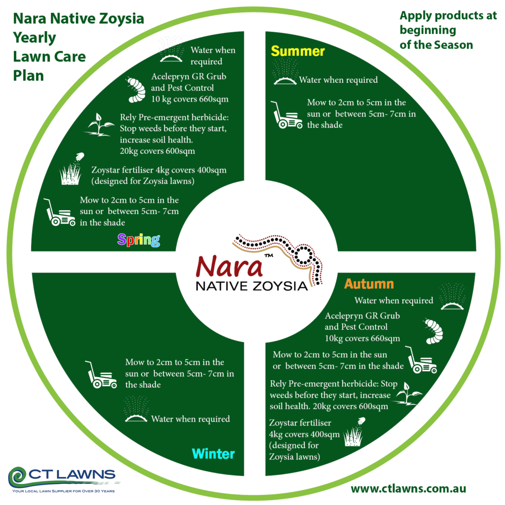 Nara Native Zoysia Yearly Lawn Care Plan 251021 - CT Lawns Turf