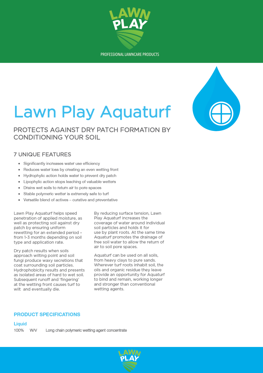 Aquaturf 7 Unique Features CT Lawns Sunshine Coast
