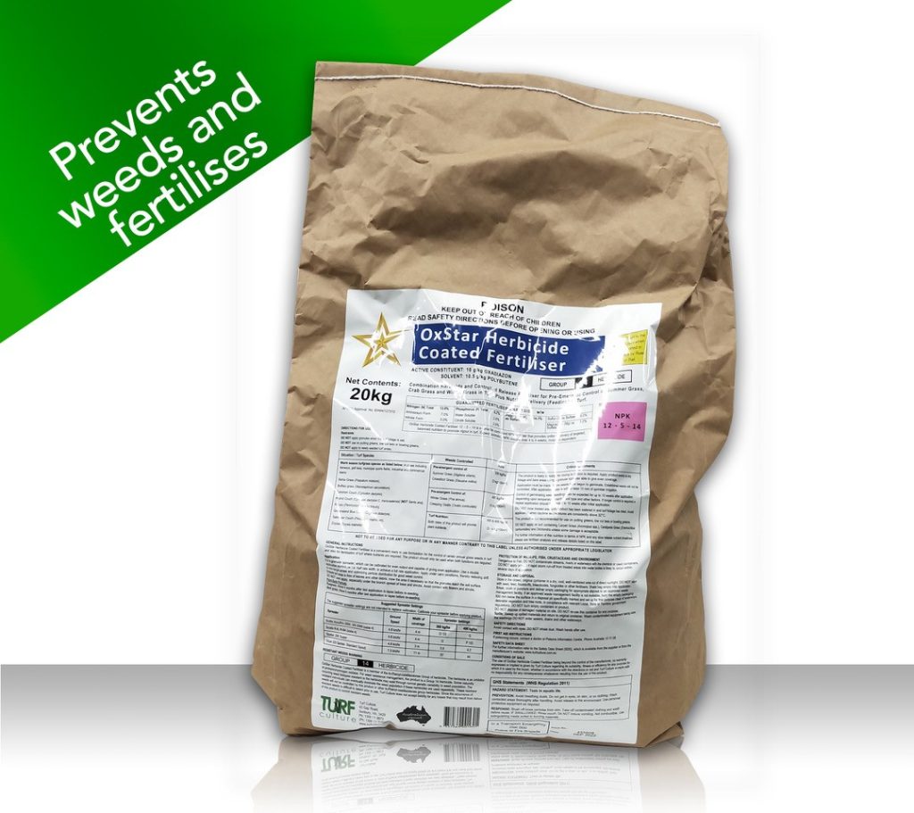 OxStar Lawn Fertiliser & Weed Preventer 20kg